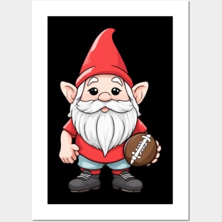 Touchdown Gnome - A Thanksgiving Treat for Football and Gnome Lovers Posters and Art